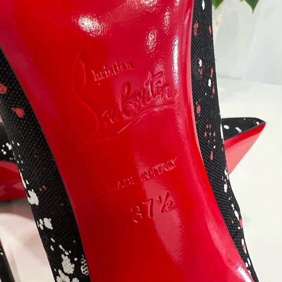 Christian Louboutin Black and Red Heels - Picture 6 of 8